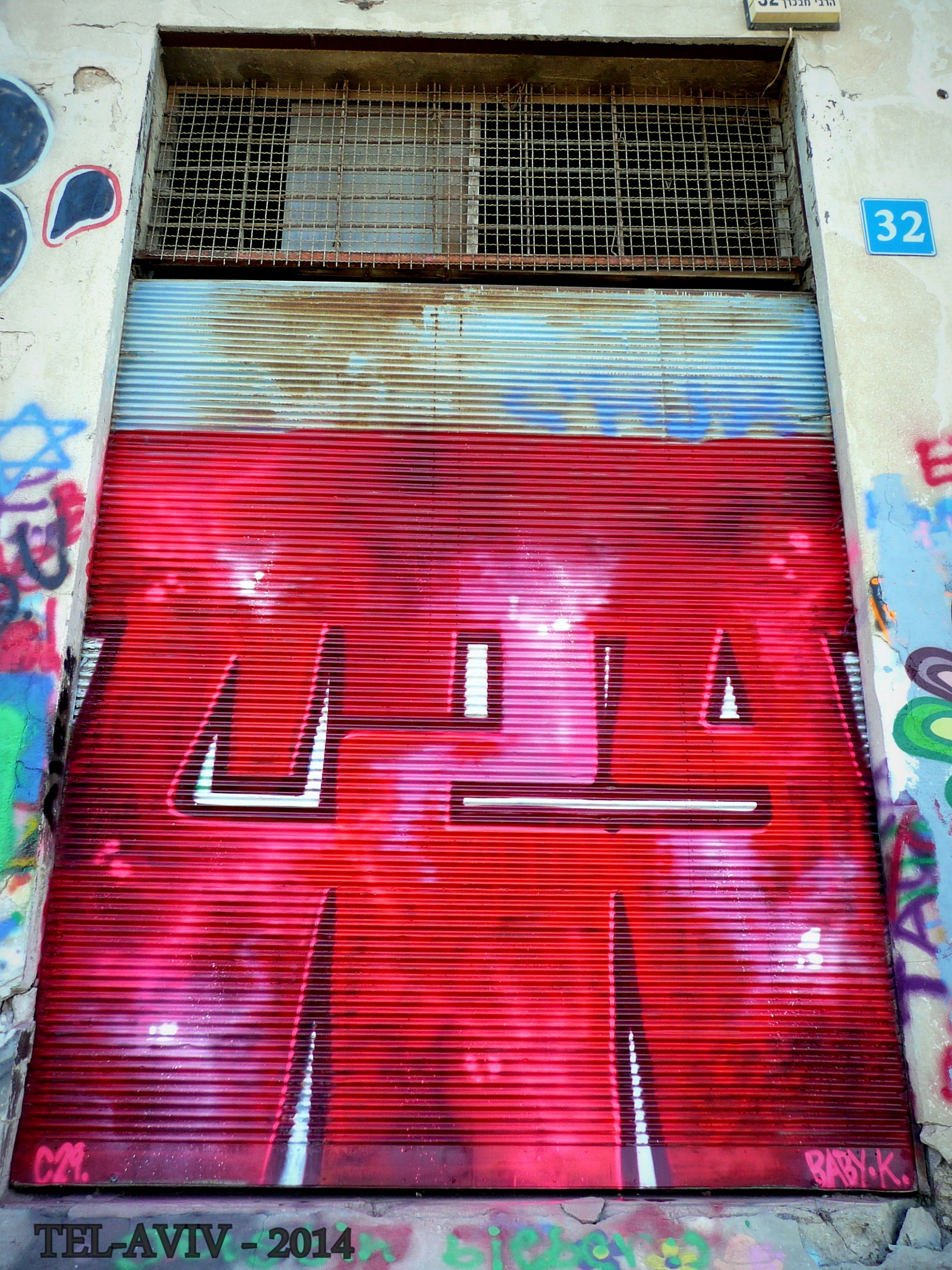Street art - rideaux de fer, C29.Tel-aviv 2014