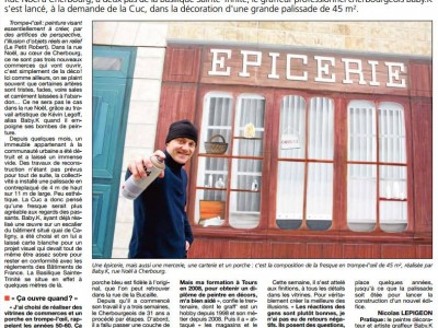 La Presse de la Manche, article « trompe l’œil » – rue Noel à Cherbourg